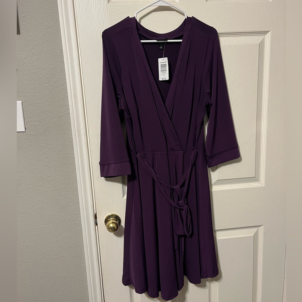 Torrid purple wrap dress